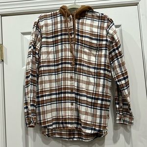 American Eagle Hooded Flannel